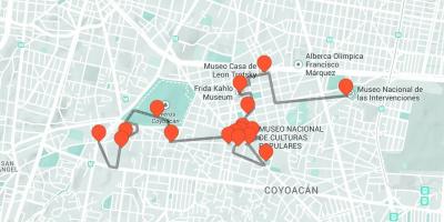 Hartë e Meksikës Qytetit turne në këmbë
