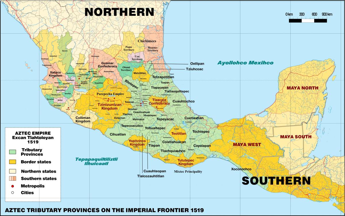 tenochtitlan Meksikë hartë