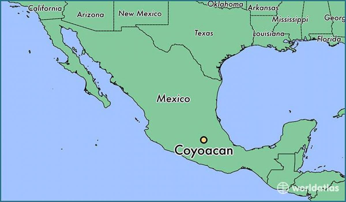 coyoacan Meksikë hartë të Qytetit