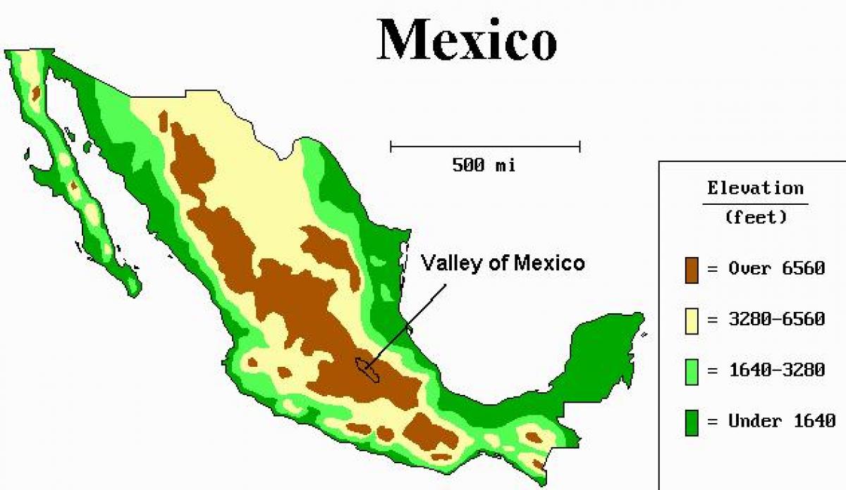 harta e luginës së Meksikë