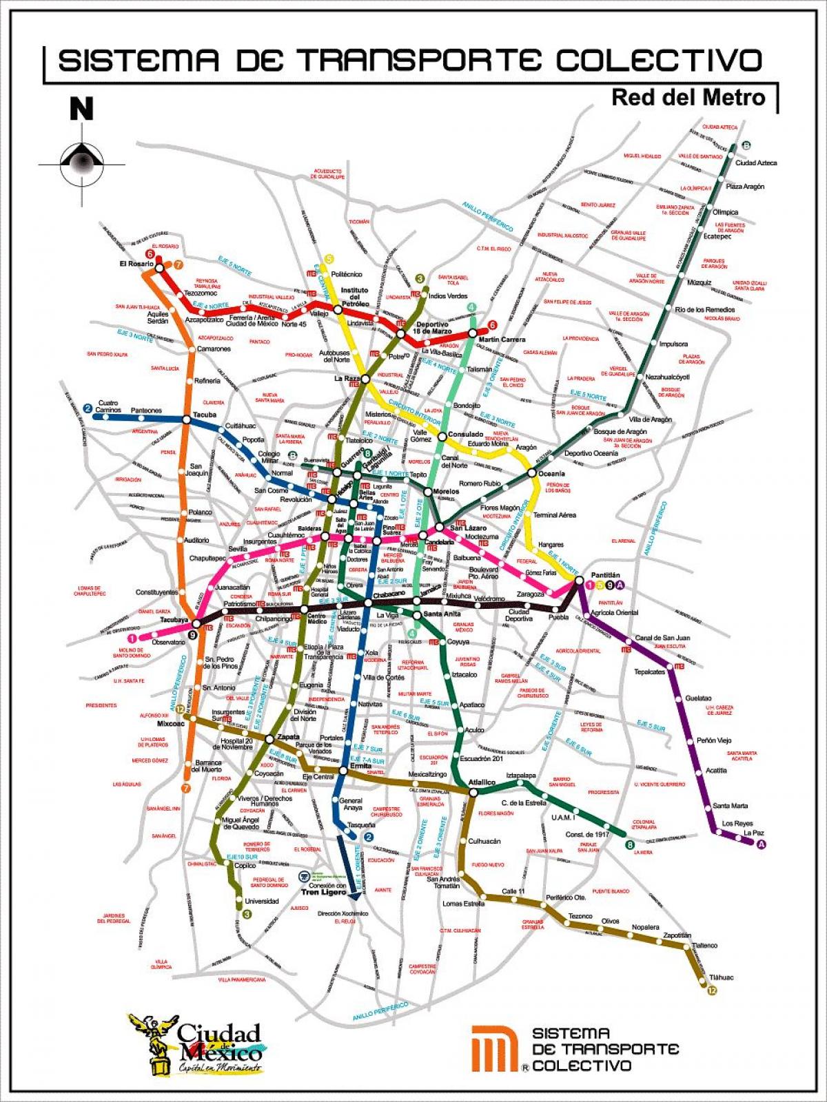 harta e Mexico City transit