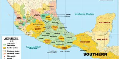 Tenochtitlan Meksikë hartë