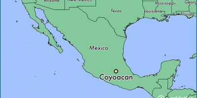 Coyoacan Meksikë hartë të Qytetit