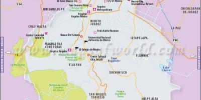 Mexico City hartë vendndodhjen e