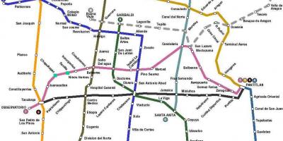 Hartë e Meksikës autobusi i Qytetit 