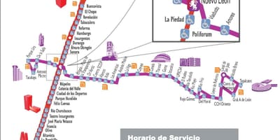 Harta e metrobus në Meksiko