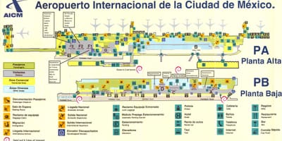 Mexico City aeroporti ndërkombëtar hartë