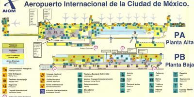 Mexico City aeroporti ndërkombëtar hartë